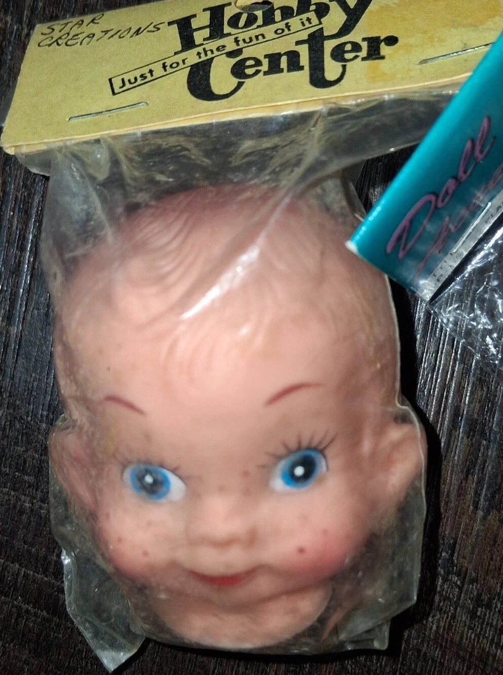 Vintage Doll Head Accessory - Pink Skin Tone